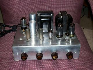 Vintage Pilot Integrated Mono Tube Amplifier {hi - Fi},  Magnetic Input,  Aux,  Tuner.