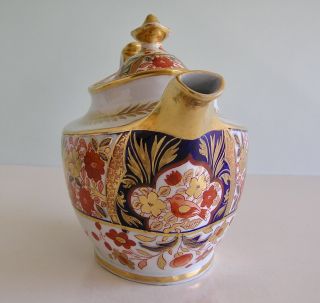 Fine English COALPORT Porcelain Rich IMARI TEAPOT and Cover PEONY Pattern 19th C 2