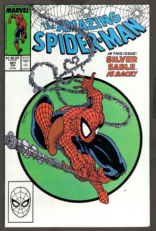 Spider - Man 301 Nm,  Todd Mcfarlane,  Marvel Comics 1988 - White Pages