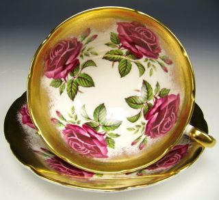 Paragon Large Red Roses Tea Cup And Saucer Teacup