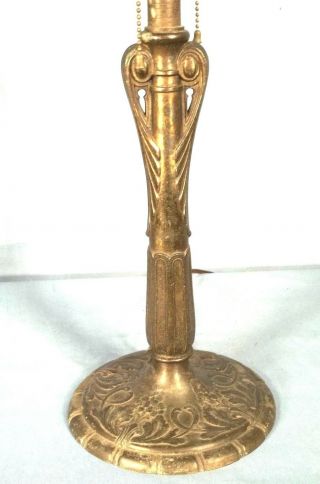 Antique Early 20th Century Art Nouveau Art Deco Double Socket Miller Lamp