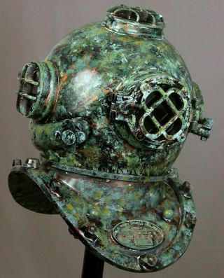 Brass Antique Us Navy Divers Diving Helmet Vintage Rare Morse Scuba Helmet Gift