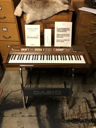 Vintage Casio Casiotone 701 Electronic Keyboard Organ Piano W/stand & Book