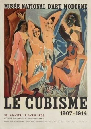 Le Cubisme French Art Exhibition Poster 1953 Picasso - Vintage