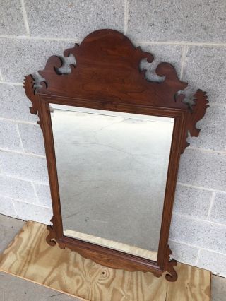 Stickley Cherry Valley Chippendale Style Beveled Edge Mirror