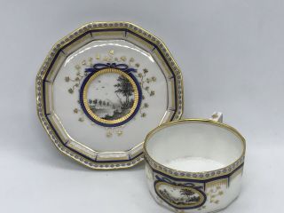 Fab Rare Nymphenburg Porcelain Pearl King Service Espresso Cup & Saucer