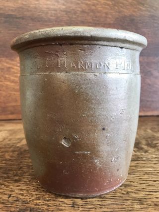 Greene County Tennessee Harmon Mohawk Tenn Stoneware Antique Pottery Crock Jar