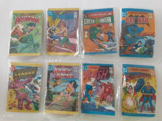 Vtg 1981 Dc Mini Comics Set Of 8 The Secret Origin 1 Superman,  Batman,  Flash,