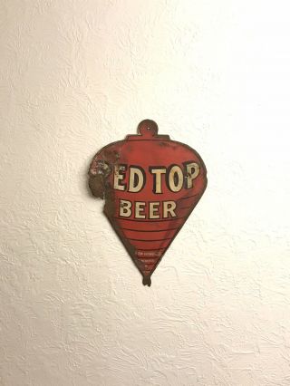 Rare Vintage Red Top Brewing Co Cincinnati Beer Advertising Metal Store Sign Bar 2