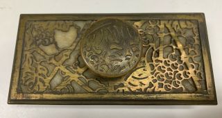 Antique Tiffany Studios York - Gilt Bronze Desk Set in Grapevine 6 Piece 3