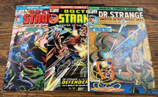 Doctor Strange 1,  2,  3 Vf Htf Set 1 - 3 Master Of The Mystic Arts 1974 Mp