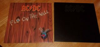 Ac/dc - 1980 Back In Black & 1985 Fly On The Wall Vinyl Lp 