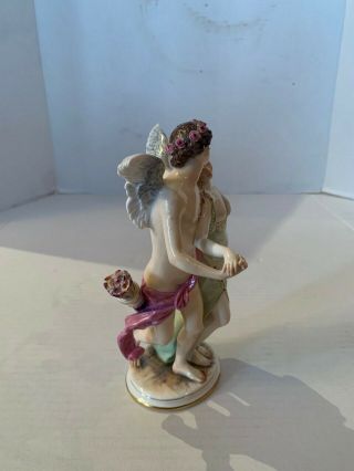 Antique Meissen porcelain Art Nouveau group of Cupid and Psyche 3