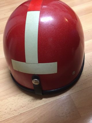 Vintage Buco Half Helmet With Chin Strap Motorcycle Scooter Bike 3