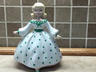 Vintage 1970’s Holland Mold Hand Painted Ceramic Dancing Girl Figurine 7 1/2”