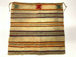 Atq Vintage Navajo Native American Indian Rug Saddle Blanket Stripe 28x29 "