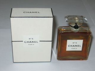 Vintage Perfume Bottle Chanel No 5 Bottle/box Pm Pre 1950 1 Oz 3/4,  Full