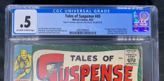 Tales of Suspense 45 CGC.  5 9/63 2083298005 - 1st appearance of Happy Hogan 2