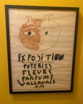 Vintage Picasso 1948 Valluris Exhibition Poster