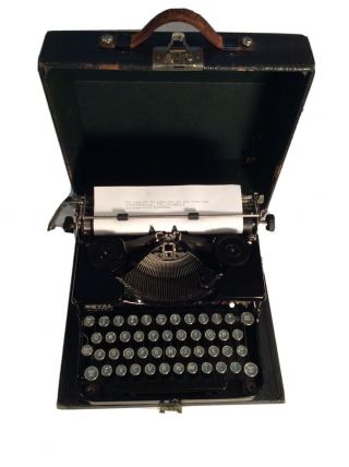 Vintage Rare 1926 Royal - Model P Portable Typewriter W/case Gray Keys