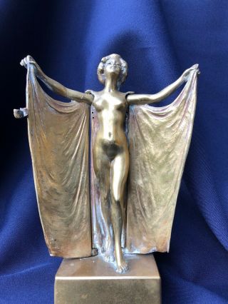 Fine Mechannical Vienna Bronze Carl Kauba Nude W/ Musical Box