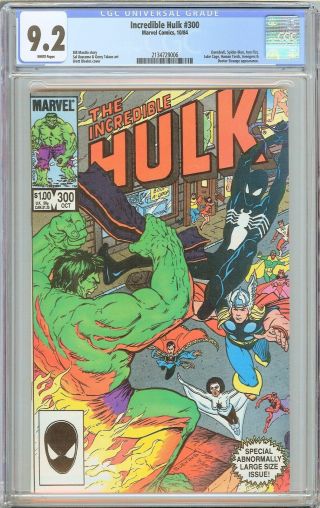 Incredible Hulk 300 Cgc 9.  2 White Pages 1984 2134729006