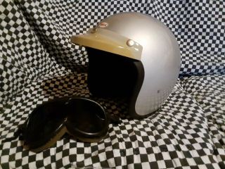 Vintage Bell Snell 70 Magnum Helmet 7 3/8 Gray Bell Visor Vintage Goggle