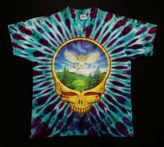 Grateful Dead Shirt T Shirt Vintage 1993 University Of Oregon Ducks Eugene Owl L
