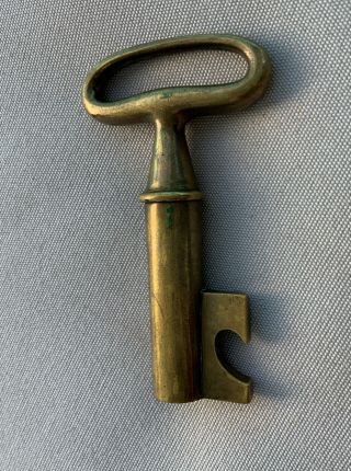 Bauhaus 1938 Carl Aubock Small Corkscrew Key Brass Bronze Cork Bartool