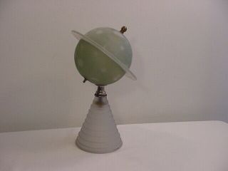 Vintage Reverse Painted Glass Art Deco Style Planet Saturn Lamp - - Needs Wiring