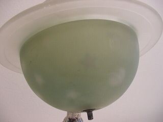 Vintage Reverse Painted Glass Art Deco Style Planet Saturn Lamp - - NEEDS WIRING 3