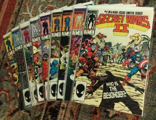 Secret Wars Ii 1985 Set Of 9 Marvel Comics 1 2 3 4 5 6 7 8 9 Wolfsbane