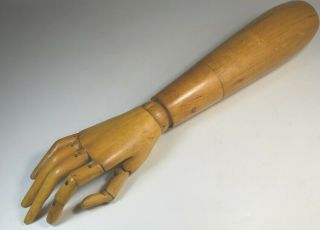 Vintage Artist Mannequin Hand Articulated Carved Wood Store Display C.  1930