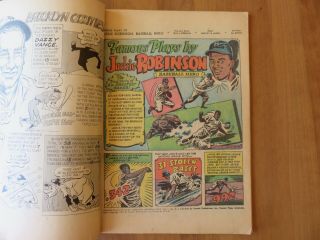 JACKIE ROBINSON 6 Baseball Hero ' s Famous Plays Fawcett Comic Book 1952 RARE 3