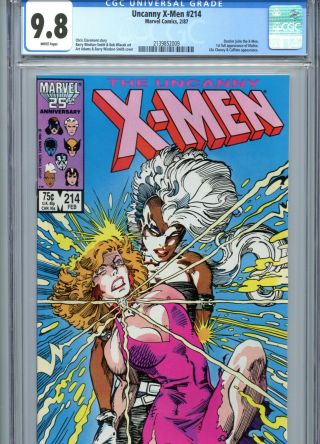 Uncanny X - Men 214 Cgc 9.  8 Wp Dazzler Joins 1st Malice Marvel Comics 1987