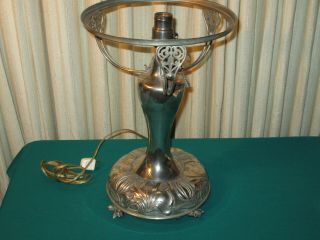 Vtg Pairpoint Lamp Base Silverplate 3037 Art Nouveau for aprox 10 