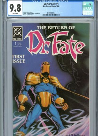 Doctor Fate 1 Cgc 9.  8 White Pages Dc Comics 1988