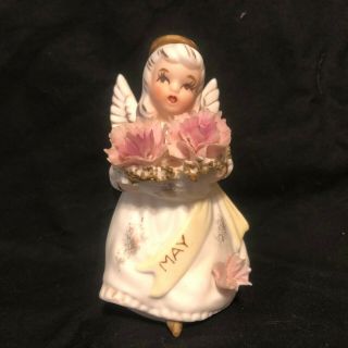 Vintage Lefton May Angel Birthday Girl Figurine 3332