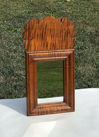 Vintage Eldred Wheeler Tiger Maple Courting Mirror