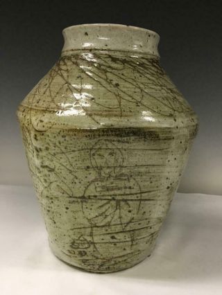 Vintage Stuart Tollefson Large Studio Art Pottery Vase Mid Century Modern Signed