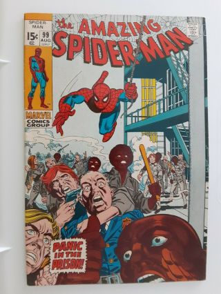 Spider - Man 99 Vf Very Fine 8.  0 Johnny Carson & Ed Mcmahon 1971 Bronze