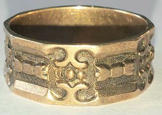 Victorian Cigar Band Ring 10k Gold Size 9