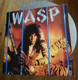 Vintage Vinyl Record W.  A.  S.  P.  Wasp Inside The Electric Circus Blackie Lawless Lp