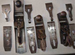 Set Of 6 Vintage Wood Planes,  Stanley Bailey 110,  3,  4,  4,  5 1/2,  48 3