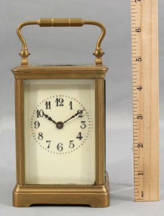 Large 19thC Antique French Gold Gilt Bronze Carriage Clock. 2