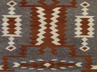 Vintage Handwoven Navajo Rug / Wall Hanging,  Storm Pattern,  30 