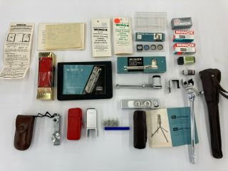 Vintage Minox B Spy Espionage Camera W/ Cases,  Film,  And Many Accesories