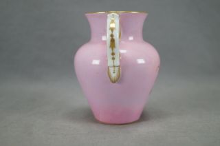 Sevres Style Hand Painted Lady Portrait Pompadour Pink Gold Creamer 19th Century 3