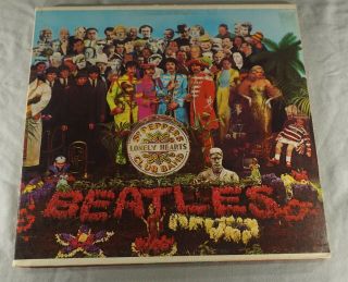 Vintage The Beatles Sgt.  Peppers Lonly Hearts 33 1/3 Rpm Record Album