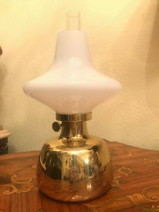Vintage Danish Harnisch Brass Kerosene Lamp Ship Lamp